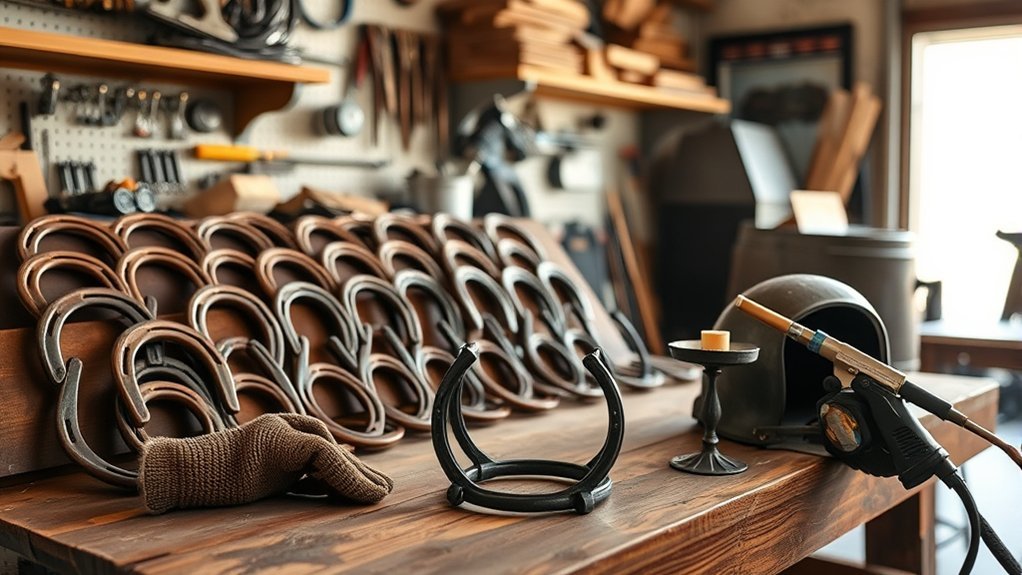 Beginner-friendly horseshoe welding projects made from steel horseshoes