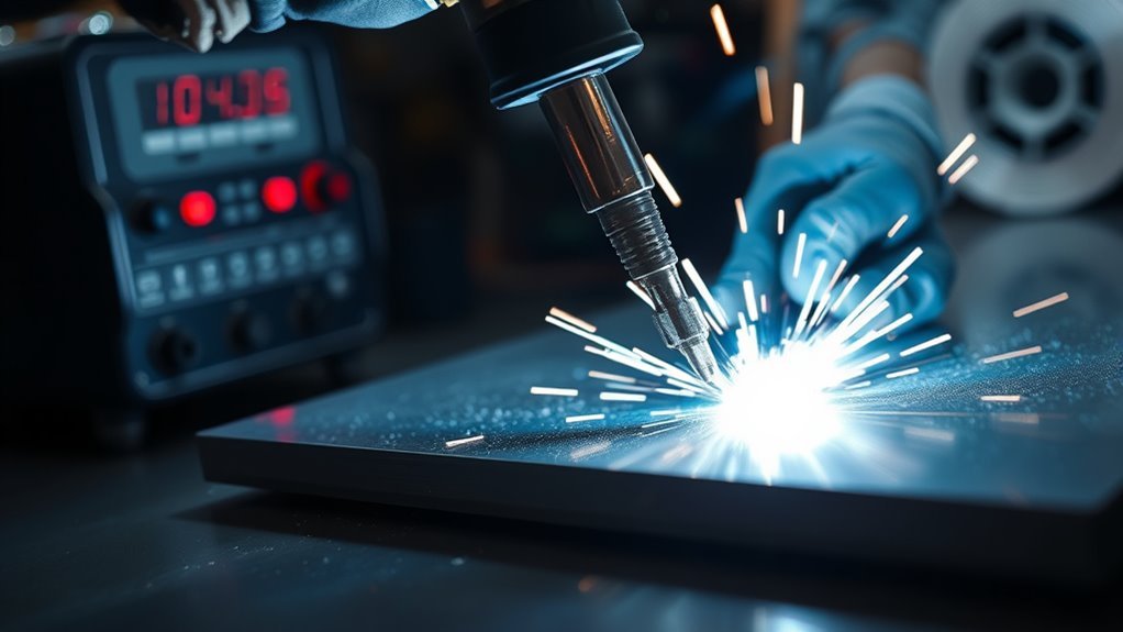 Pulse MIG welding arc with controlled droplet transfer