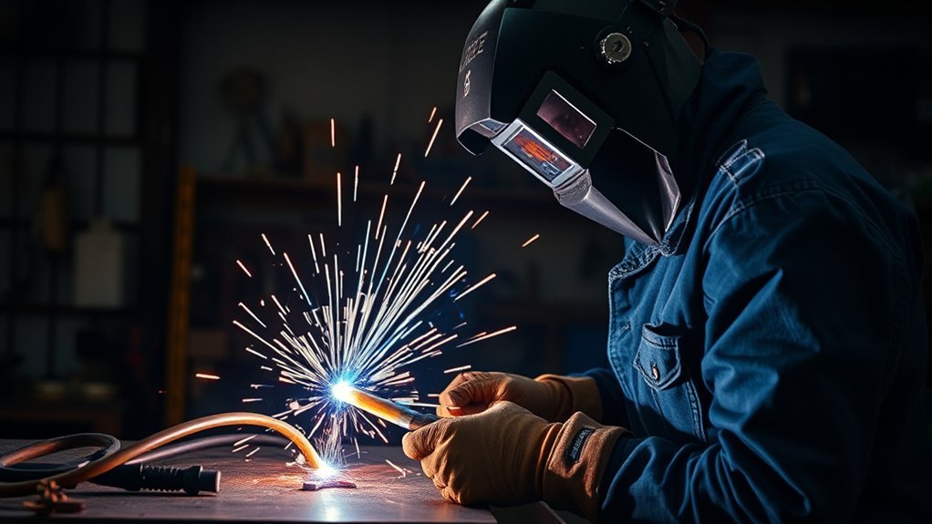 electromagnetic fields around arc welding equipment and cables