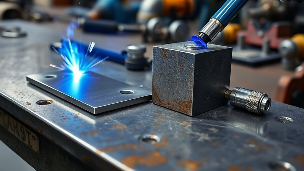 Diagram showing material properties that affect metal weldability