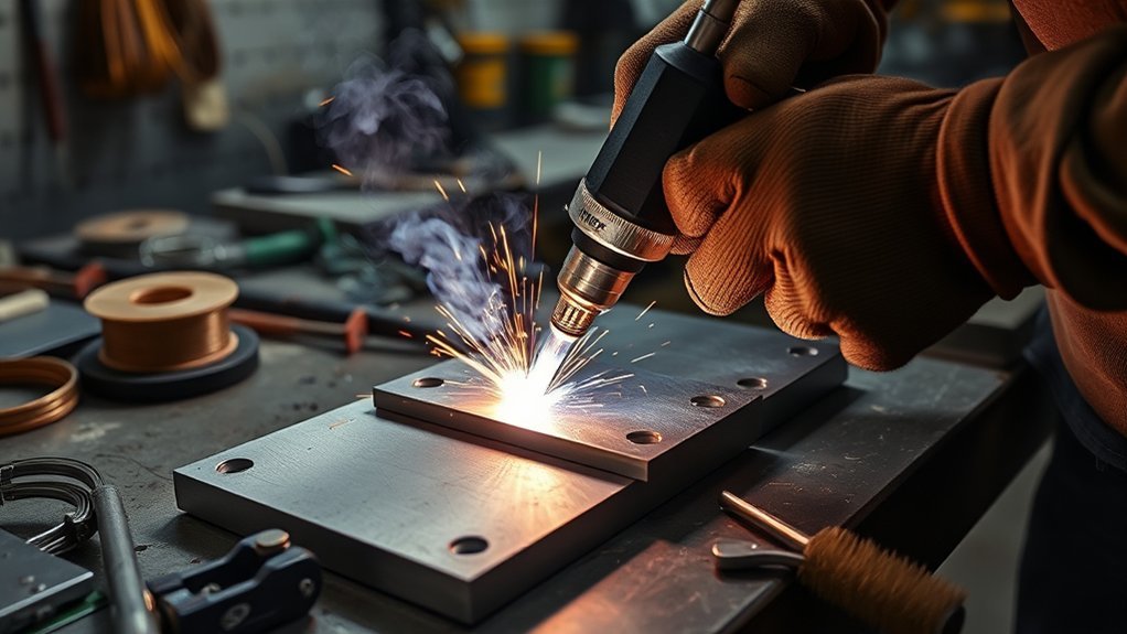 Self-shielded flux core welding stainless steel without external shielding gas