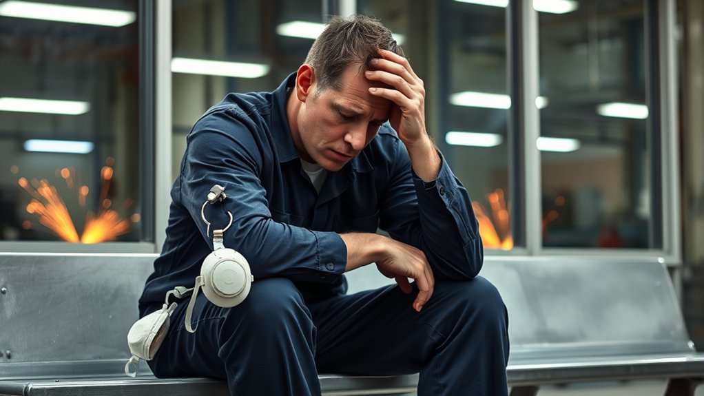 Welder using fume-control measures to help prevent metal fume fever