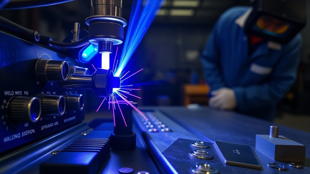 plasma arc welding torch making a precision weld