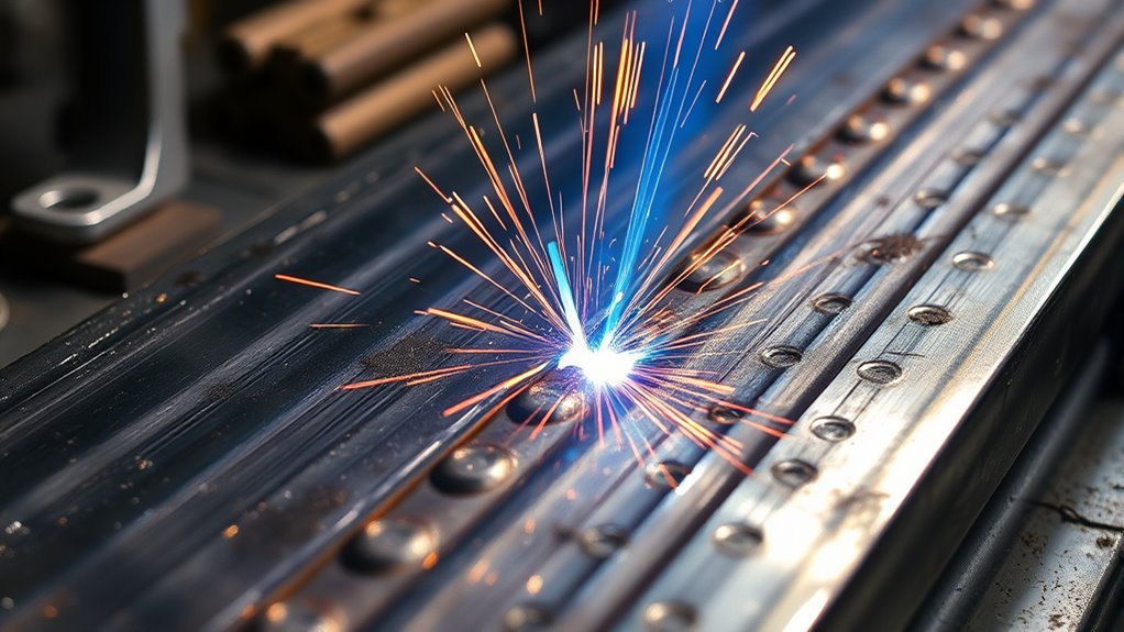 uniform welding bead showing bead profile and weld quality