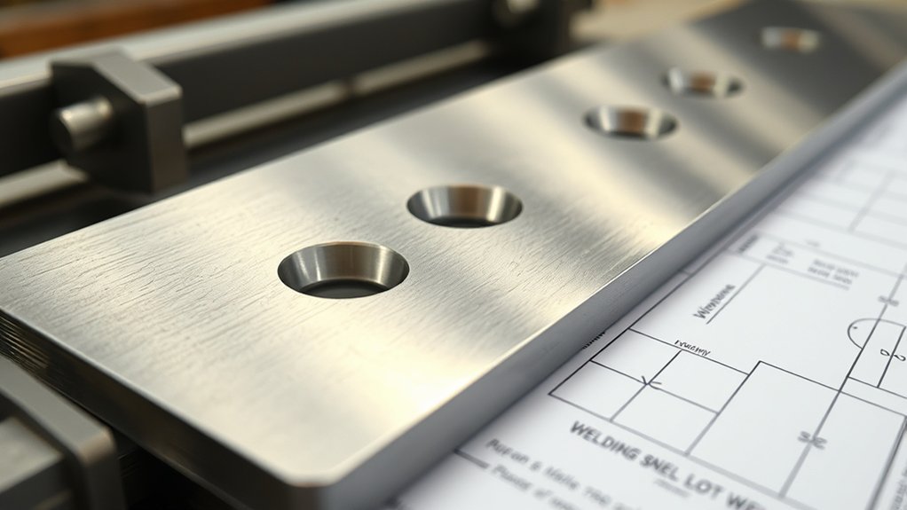 AWS-style plug and slot weld symbols with dimensions and reference line