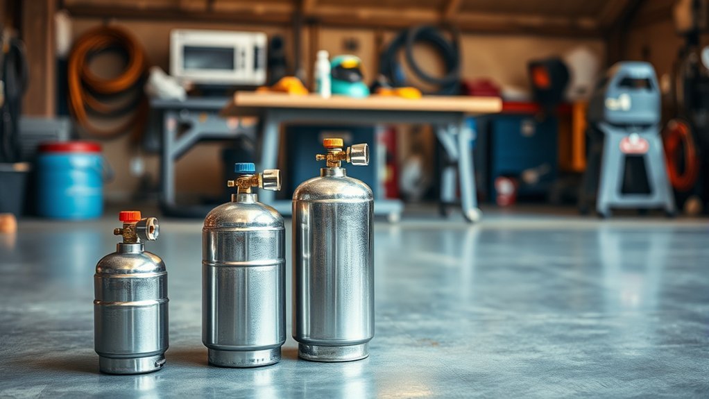 Welding gas cylinder sizes and refill cost comparison