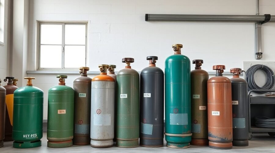 welding gas cylinder sizes
