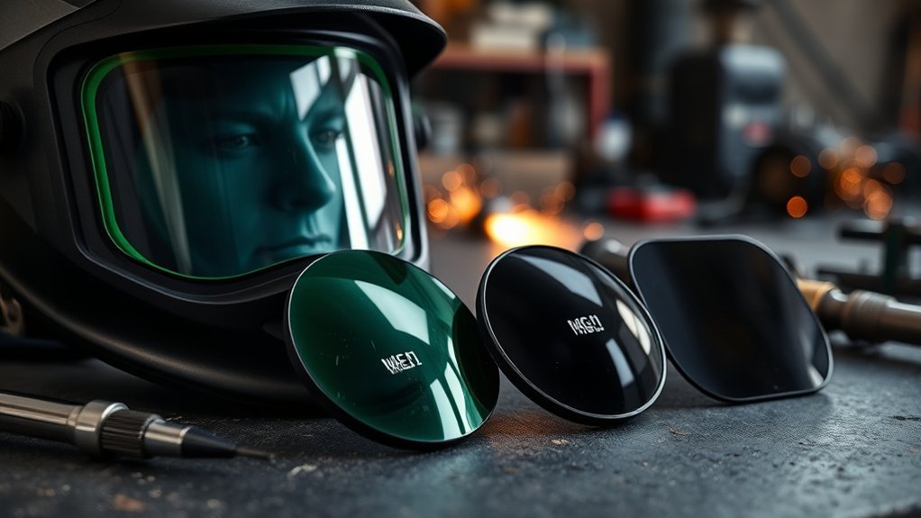 Welding lens shade protection for arc welding and cutting