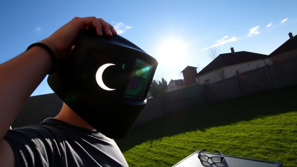 welding mask eclipse viewing