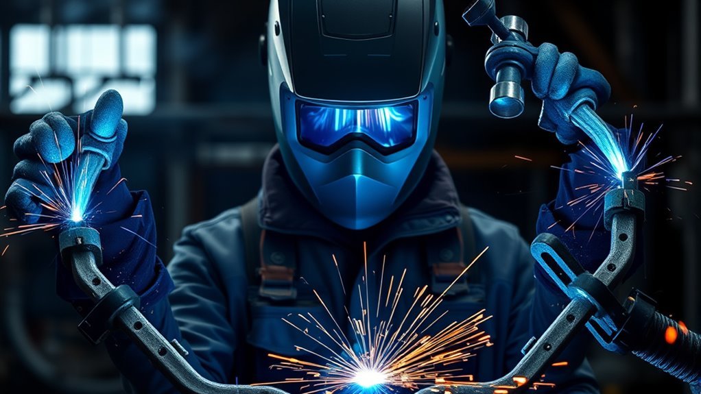 Welding positions showing how joint orientation changes welding technique